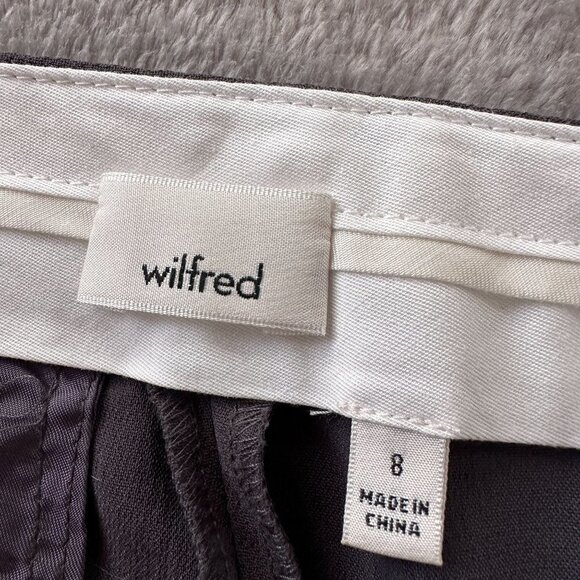 Wilfred Darontal Gray Crepe High Rise Pants Trousers Women's 8 Medium Slacks - Picture 8 of 9